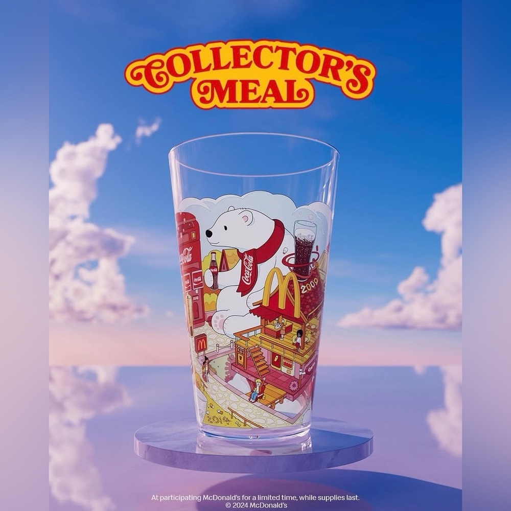 Limited edition McDonalds cup: Coca-Cola themed